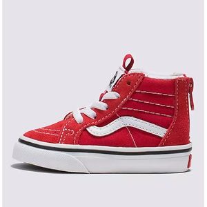 Baby Vans Legendary Sk8-Hi zip shoe, size 3, Red ❤️